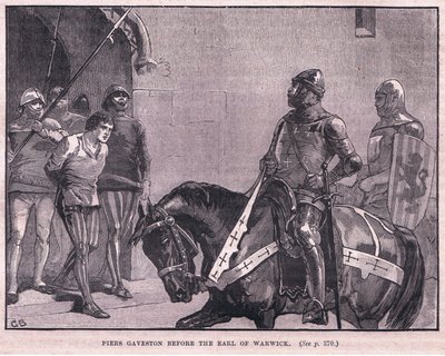 Pier Gaveston before the Earl of Warwick AD 1312 by Gordon Frederick Browne